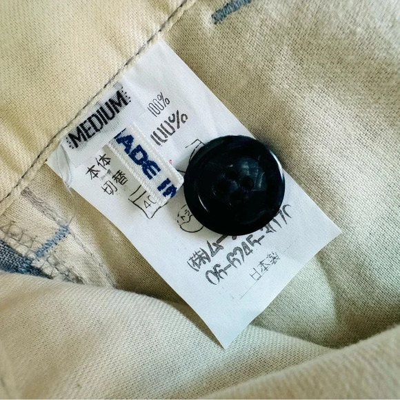 Japanese Linen Mens Blue Camouflage 2pc Matching Set Blazer and Short Size M - Picture 8 of 16